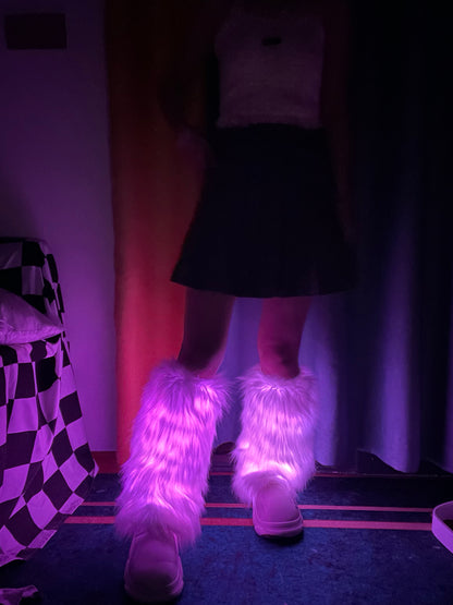 Luminous Fur Leg Warmers